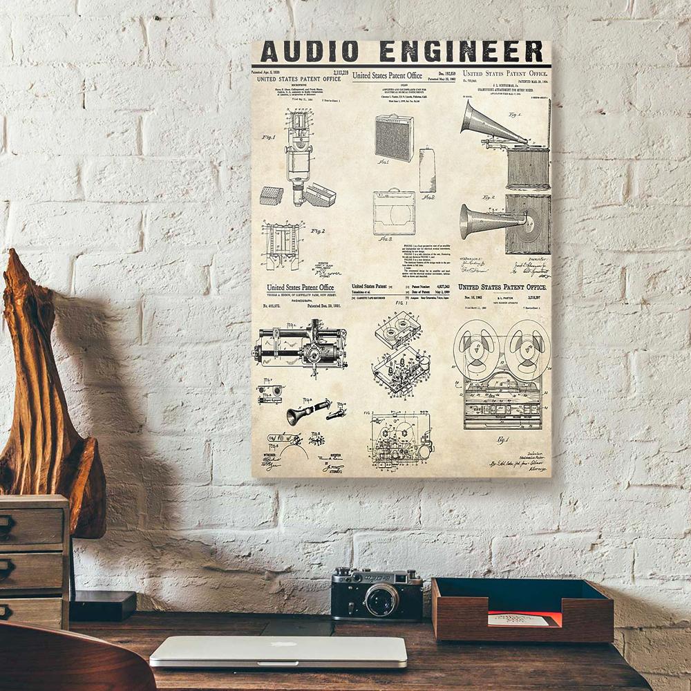 audio engineer canvas prints wall art decor 3101