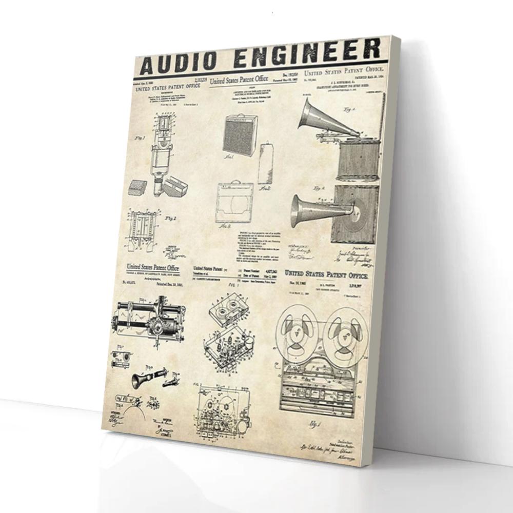 audio engineer canvas prints wall art decor 3810