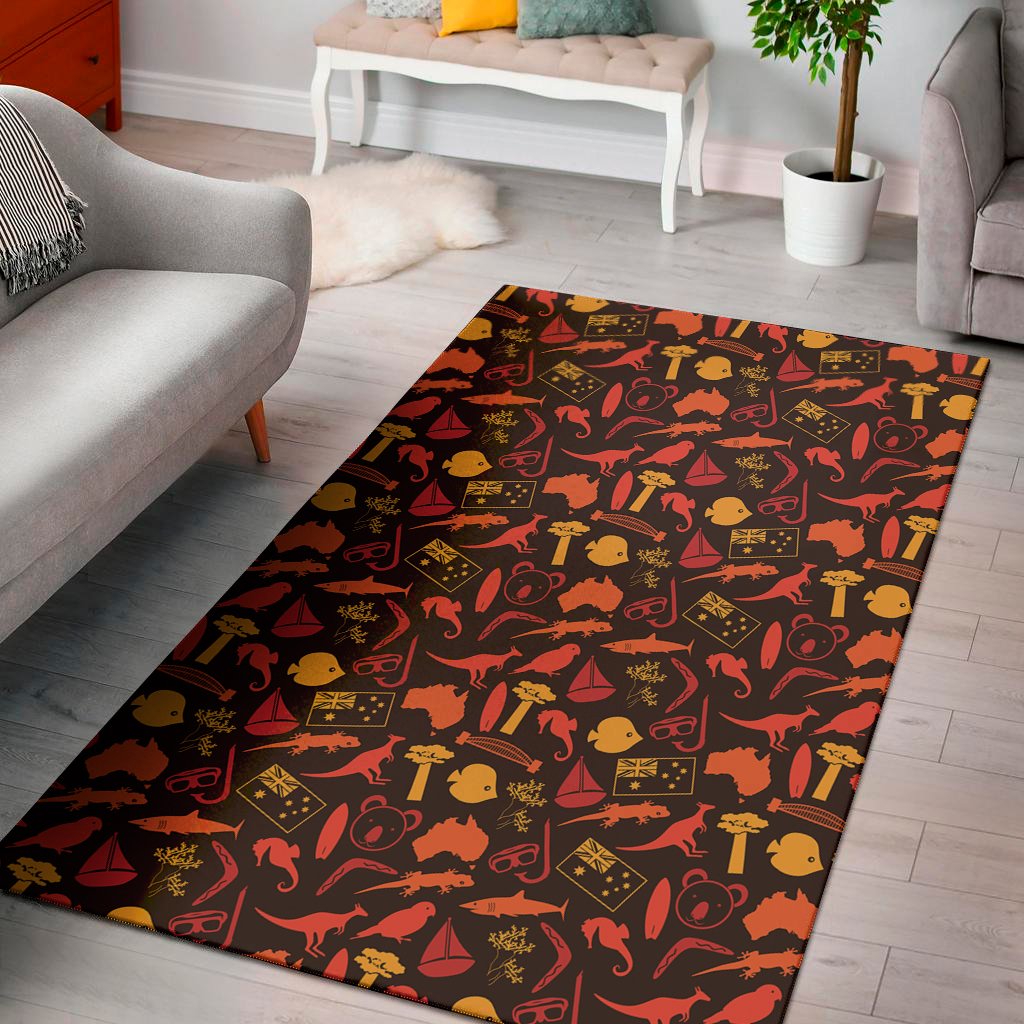 australia country pattern print area rug floor decor 4341