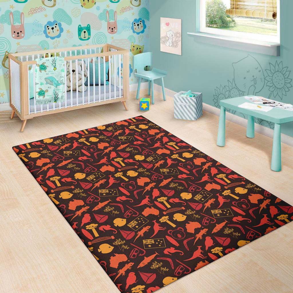 australia country pattern print area rug floor decor 4717
