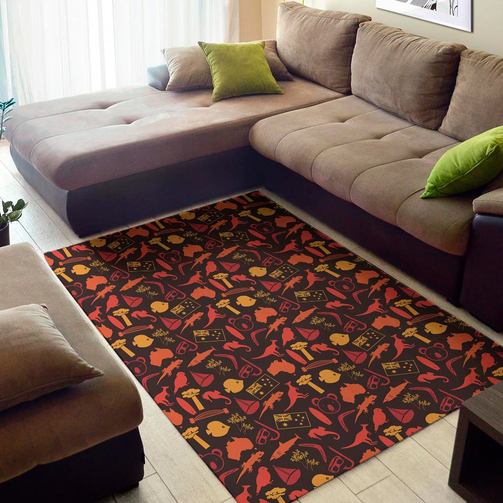 australia country pattern print area rug floor decor 6663