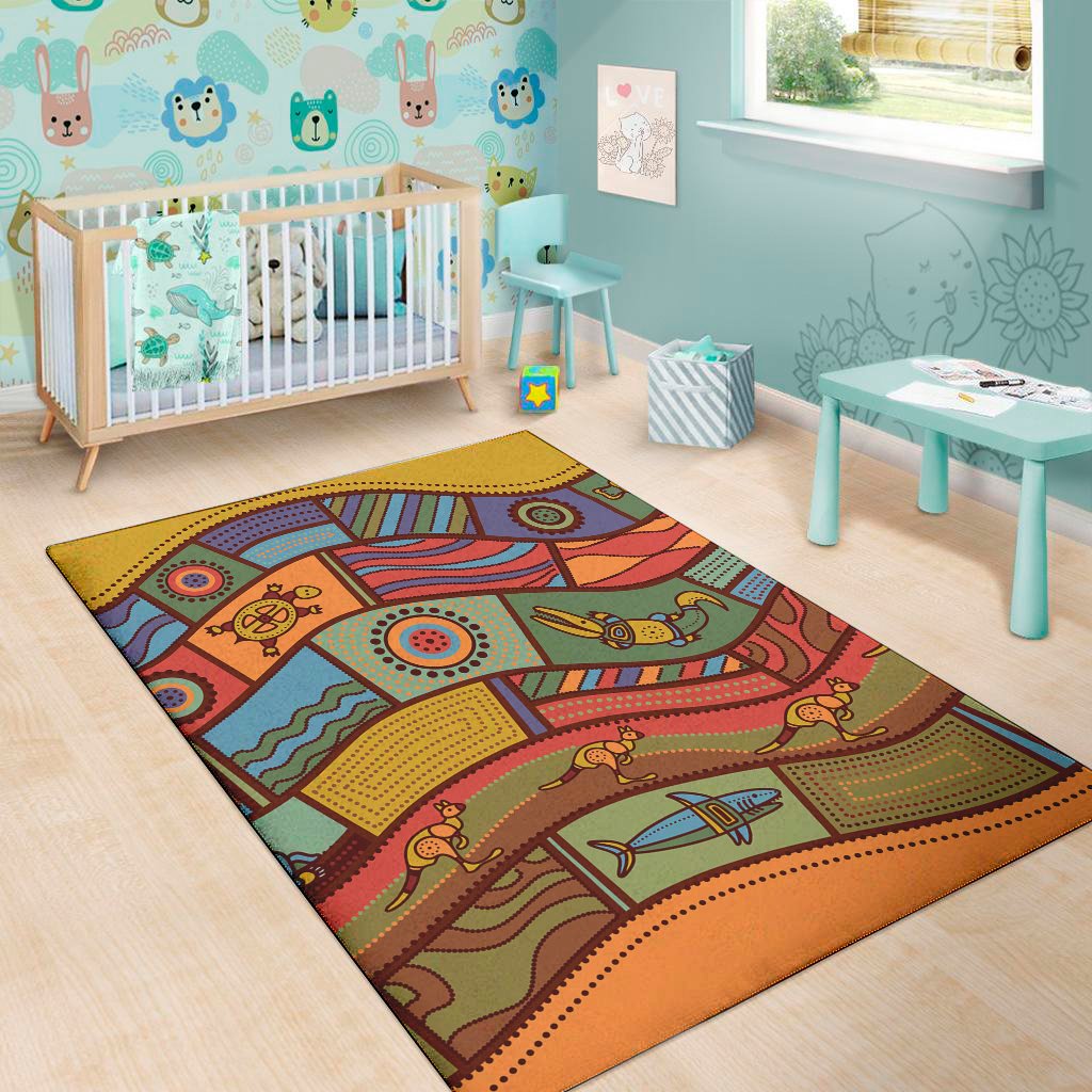 australian ethnic pattern print area rug floor decor 3229