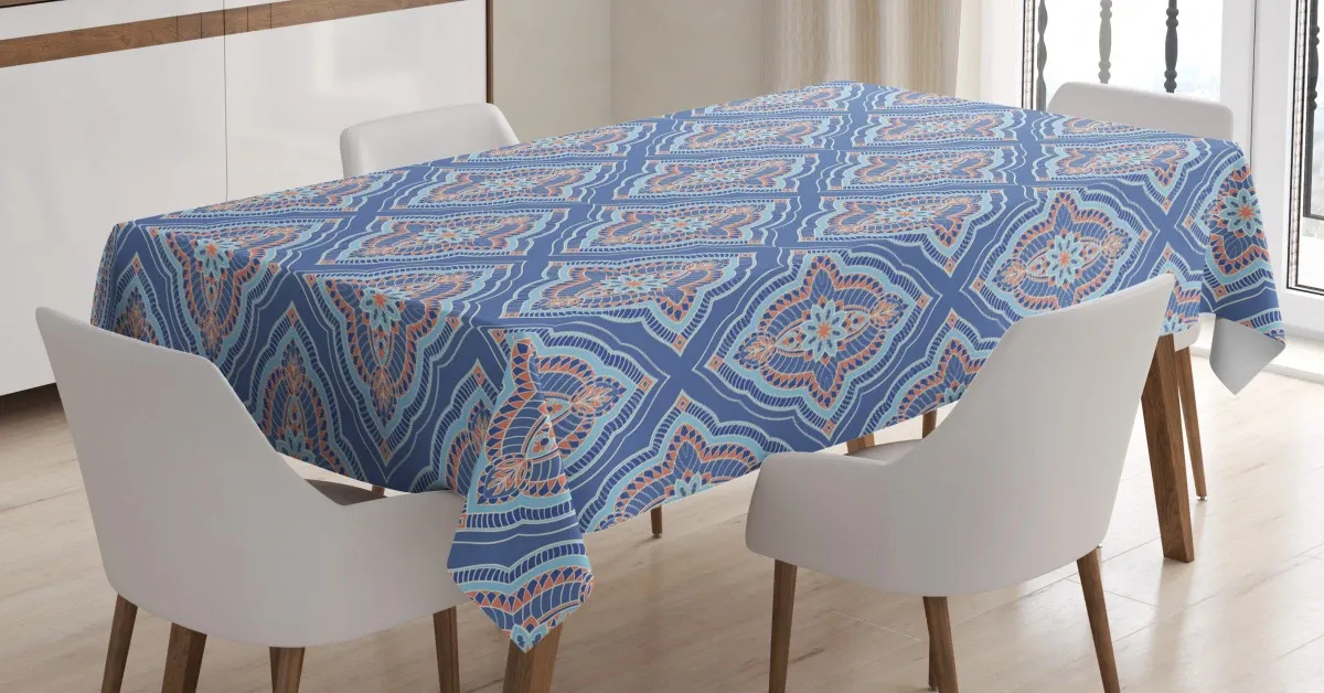 authentic artful ornamental figures 3d printed tablecloth table decor 2865