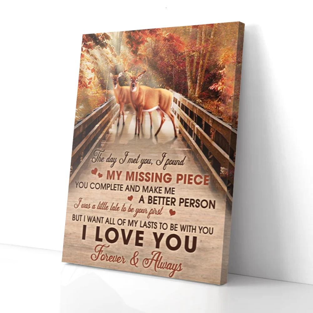 autumn buck and doe canvas prints wall art decor 3262