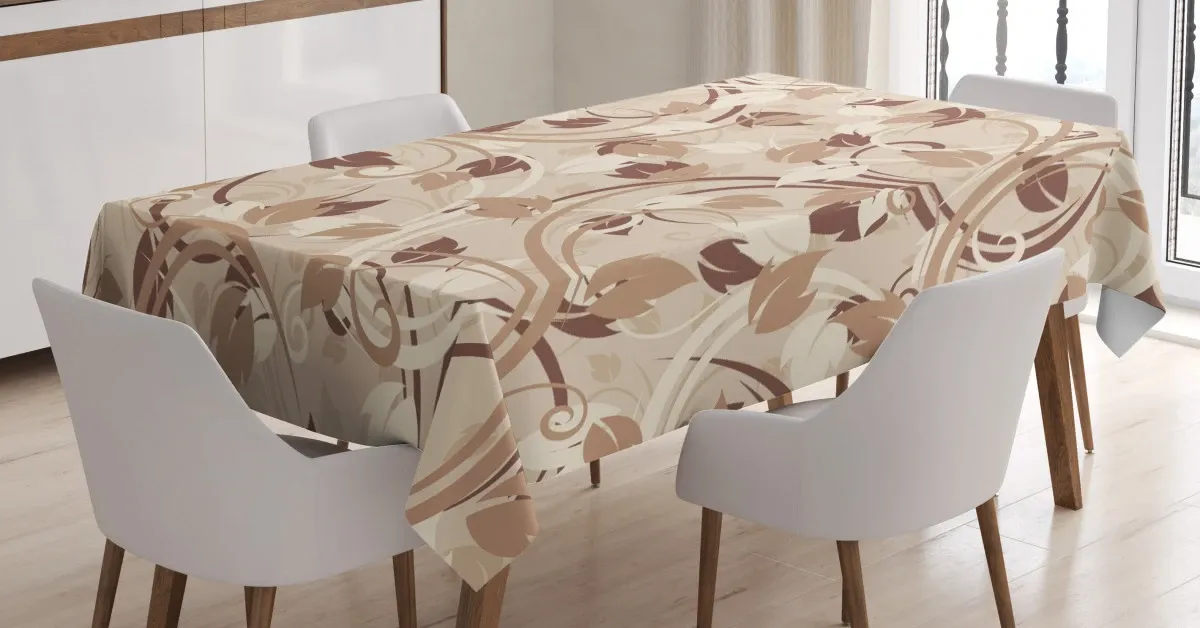 autumn leaves branches 3d printed tablecloth table decor 5767