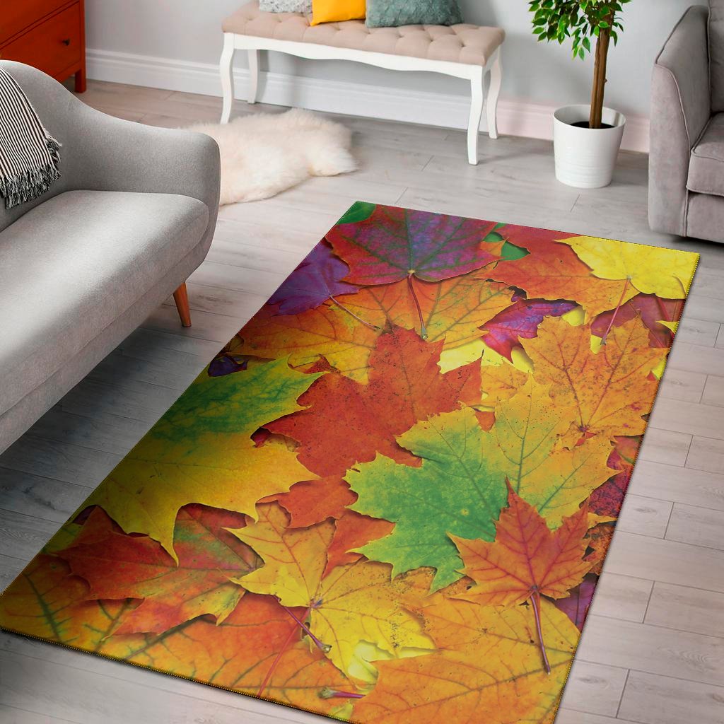Autumn Maple Leaves Print Area Rug Floor Decor autumn maple leaves print area rug floor decor 2807