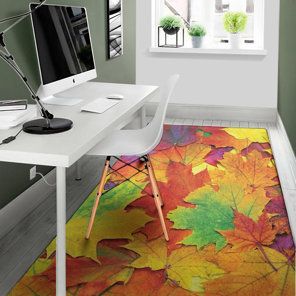 Autumn Maple Leaves Print Area Rug Floor Decor autumn maple leaves print area rug floor decor 6434