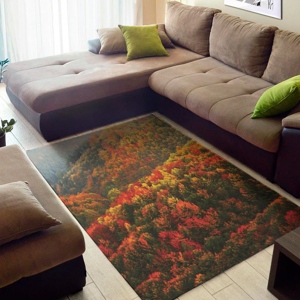 autumn mountain print area rug floor decor 2628