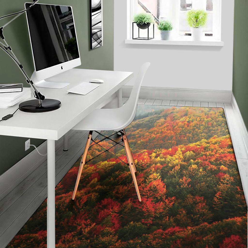 autumn mountain print area rug floor decor 6072