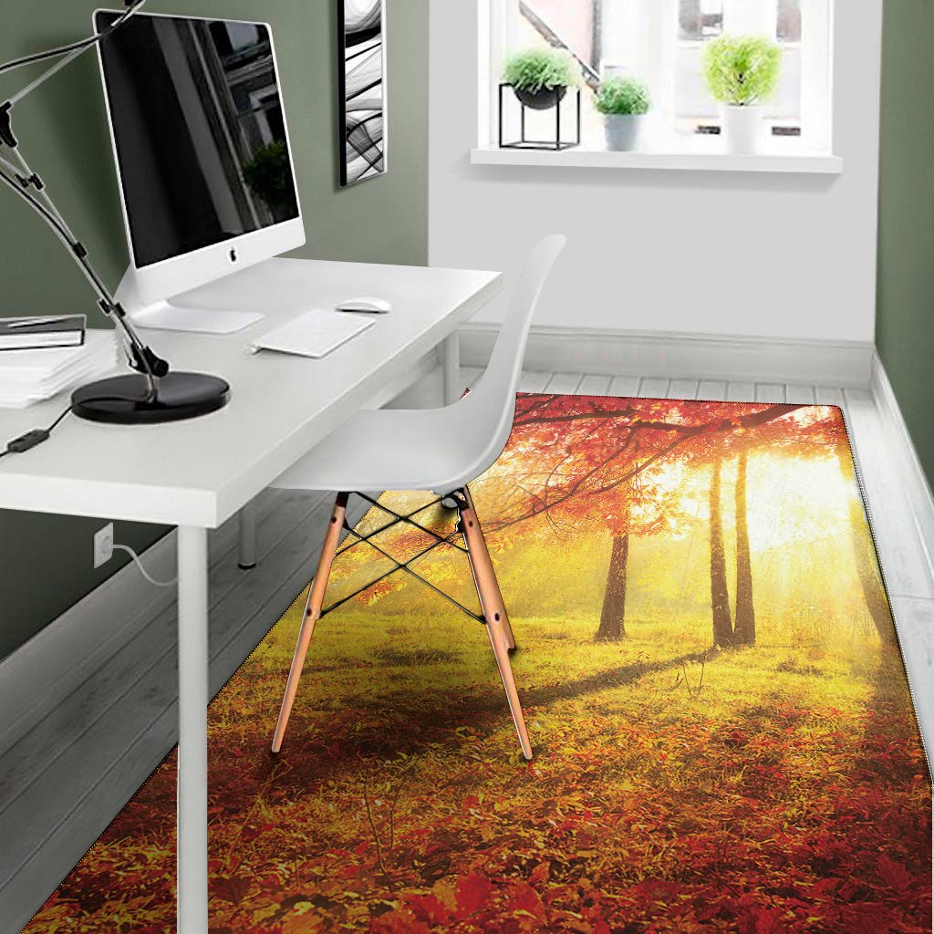 autumn trees print area rug floor decor 8321