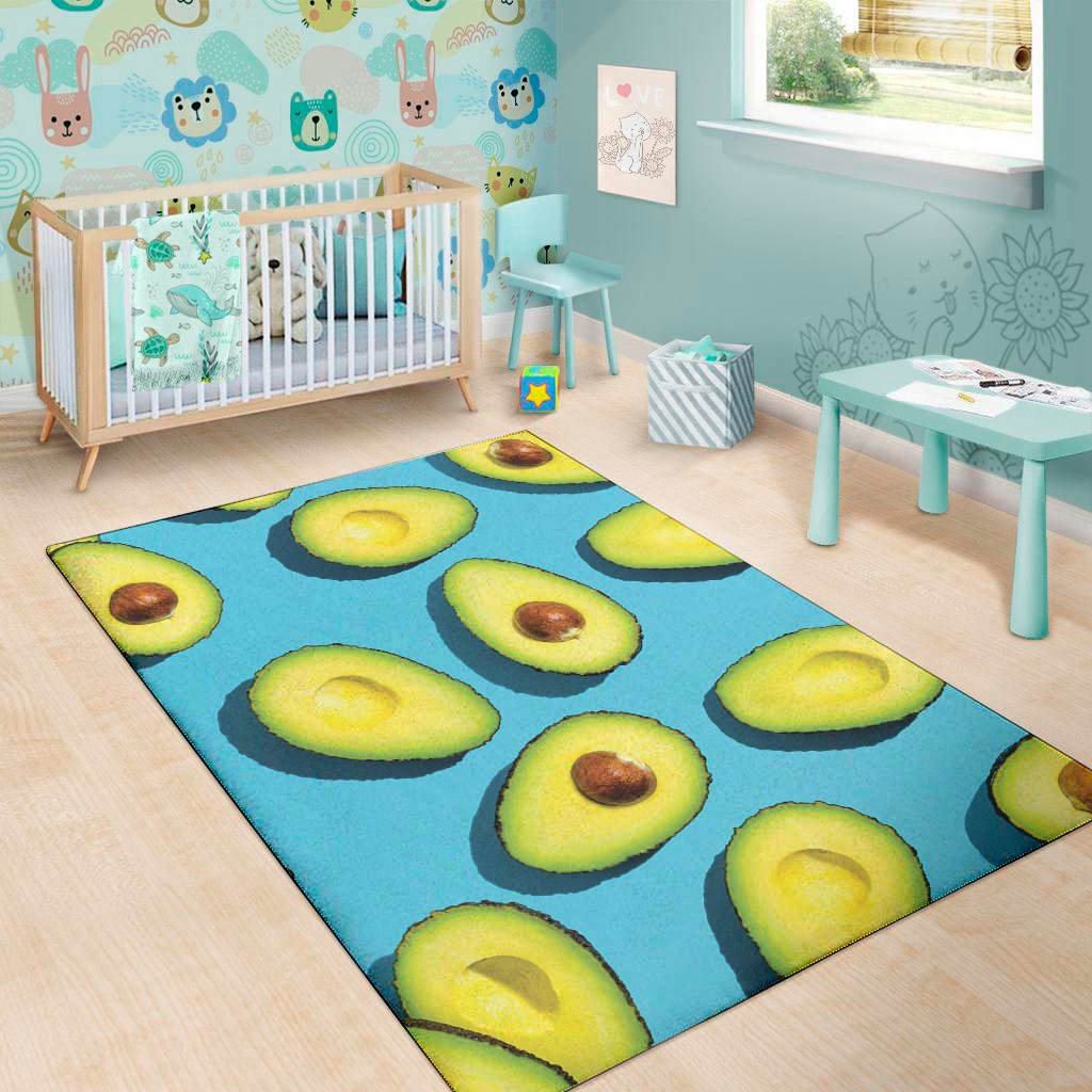 avocado cut in half print area rug floor decor 1328