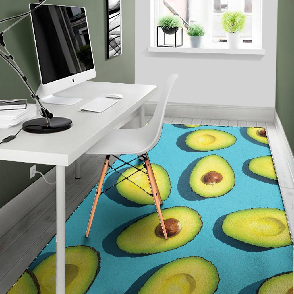 avocado cut in half print area rug floor decor 1914