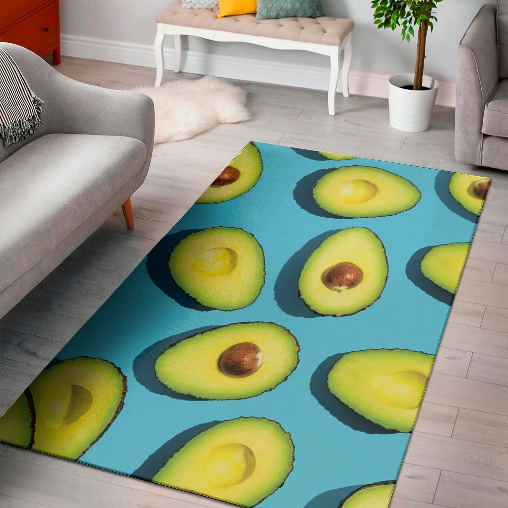 avocado cut in half print area rug floor decor 2222
