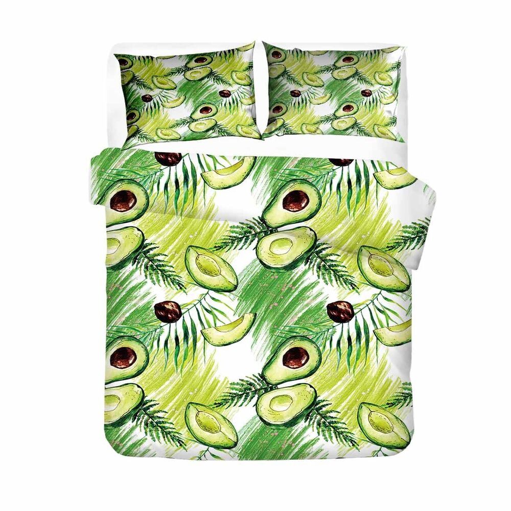 avocado tropical leaf printed bedding set bedroom decor 1499