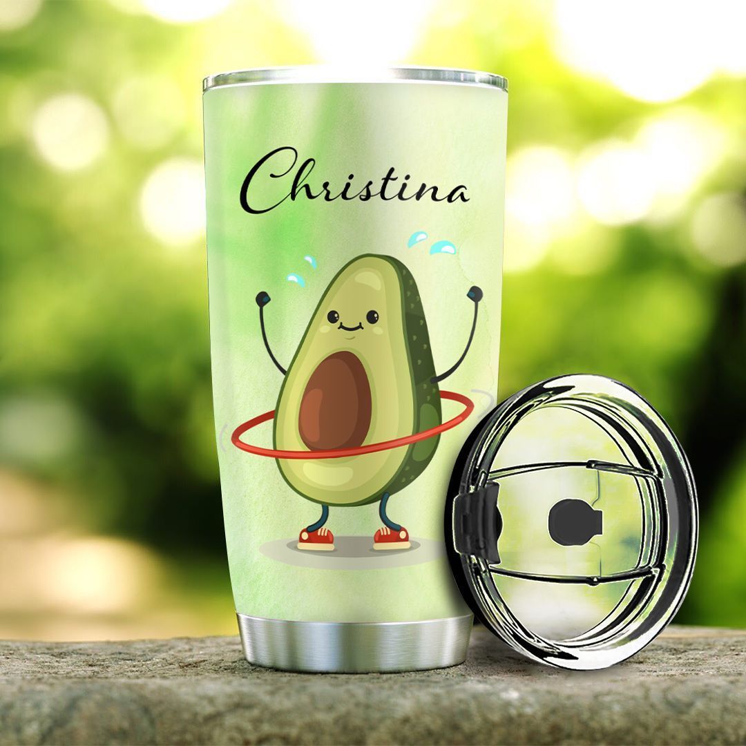 Avocado Workout Personalized Stainless Steel Tumbler avocado workout personalized stainless steel tumbler 5037