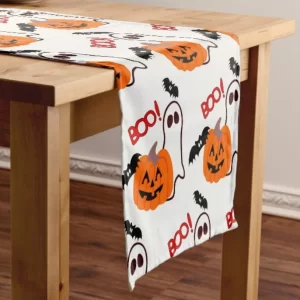 awesome autumn pumpkin nice ornamental printed table runner 2588