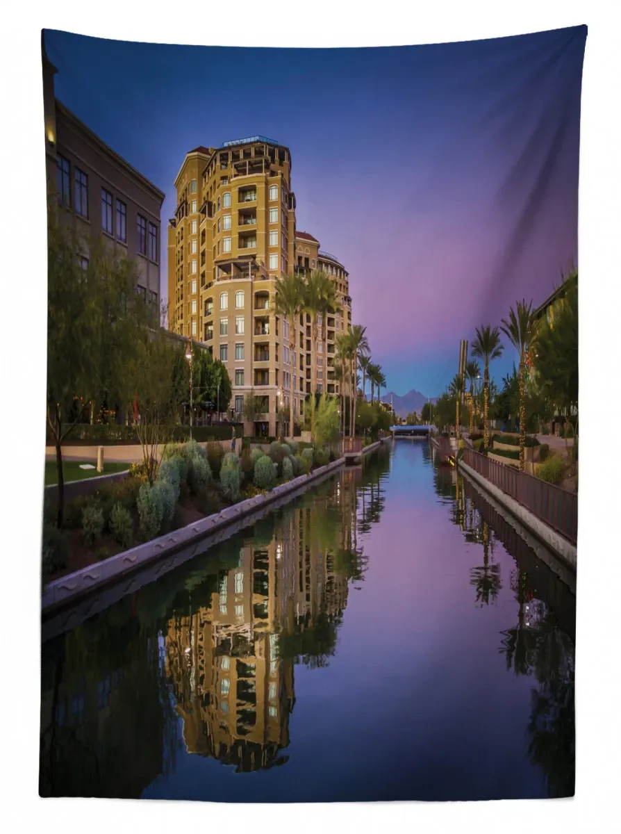 az canal architecture dusk 3d printed tablecloth table decor 8161