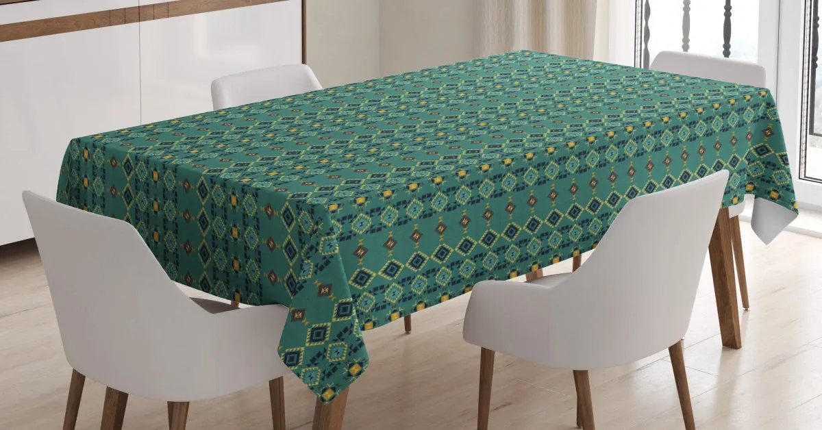 aztec geometric motifs 3d printed tablecloth table decor 8871