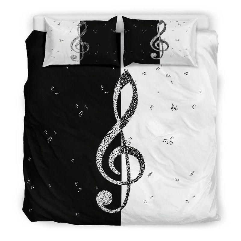 B And W Treble Clef Artistic Pod Bedding Set Bedroom Decor b and w treble clef artistic pod bedding set bedroom decor 6406