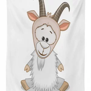 baby ibex cheerful mood 3d printed tablecloth table decor 3414