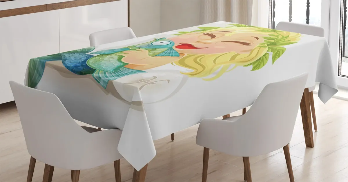 baby pisces 3d printed tablecloth table decor 4666