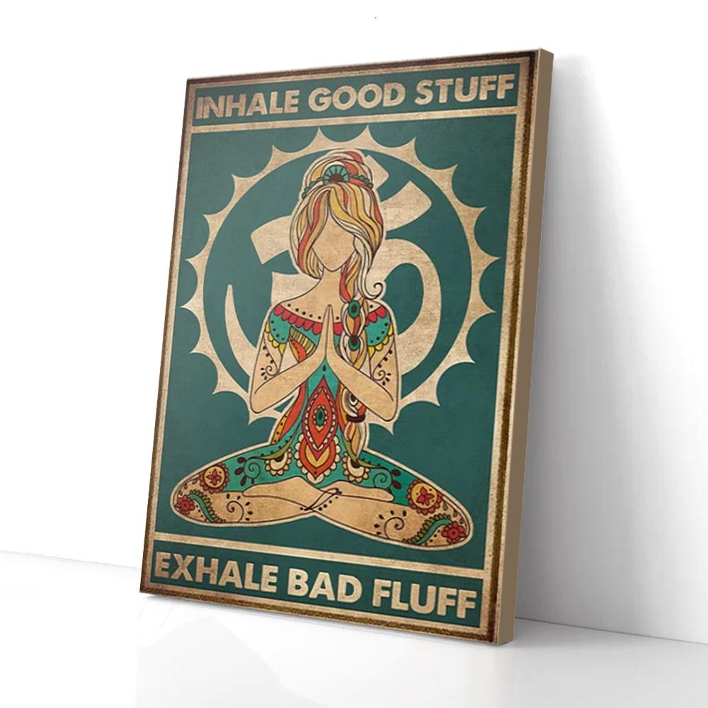 bad fluff yoga canvas prints wall art decor 6942