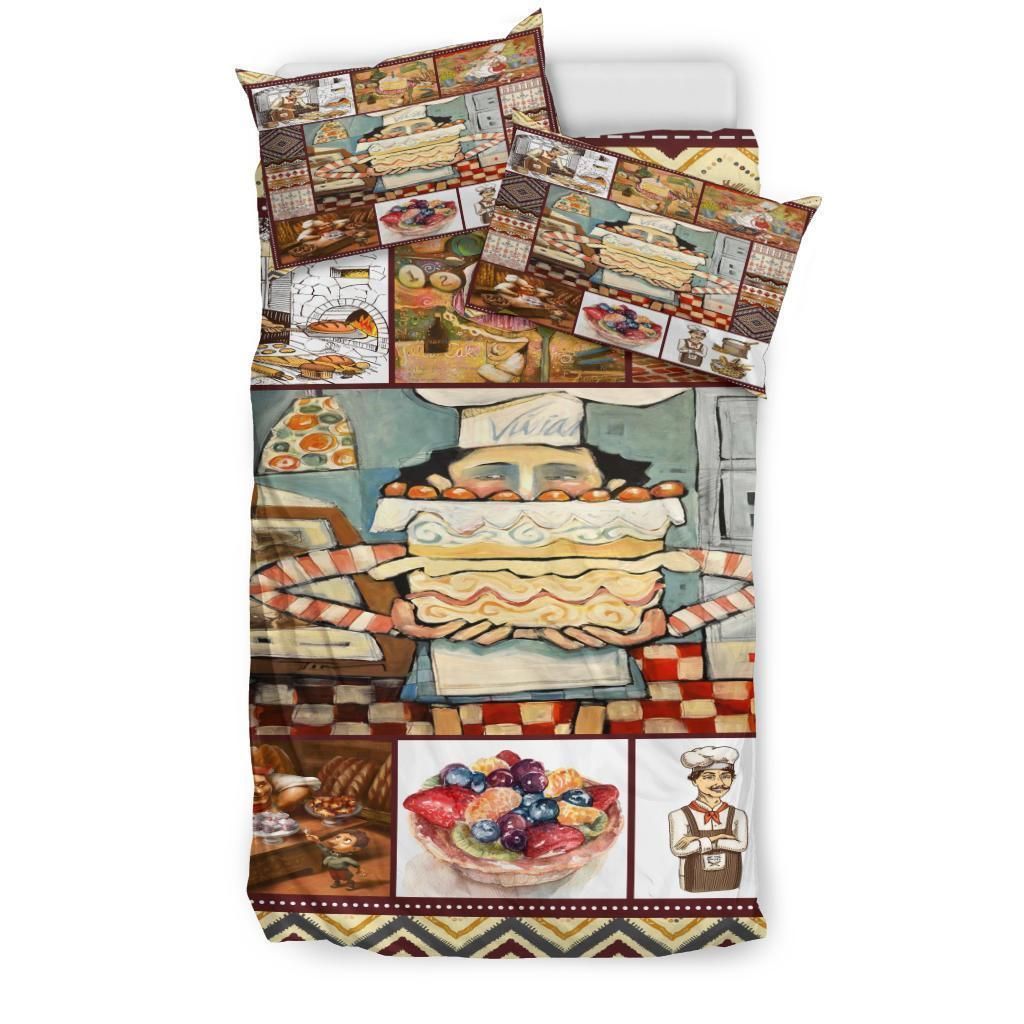 baker baking delicious bedding set bedroom decor 8471