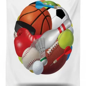 ball with sports 3d printed tablecloth table decor 5897