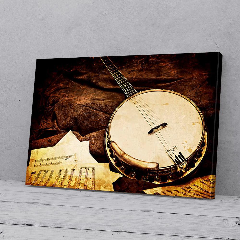 banjo music canvas prints wall art decor 6188