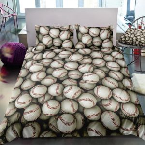 baseball black printed bedding set bedroom decor 3273