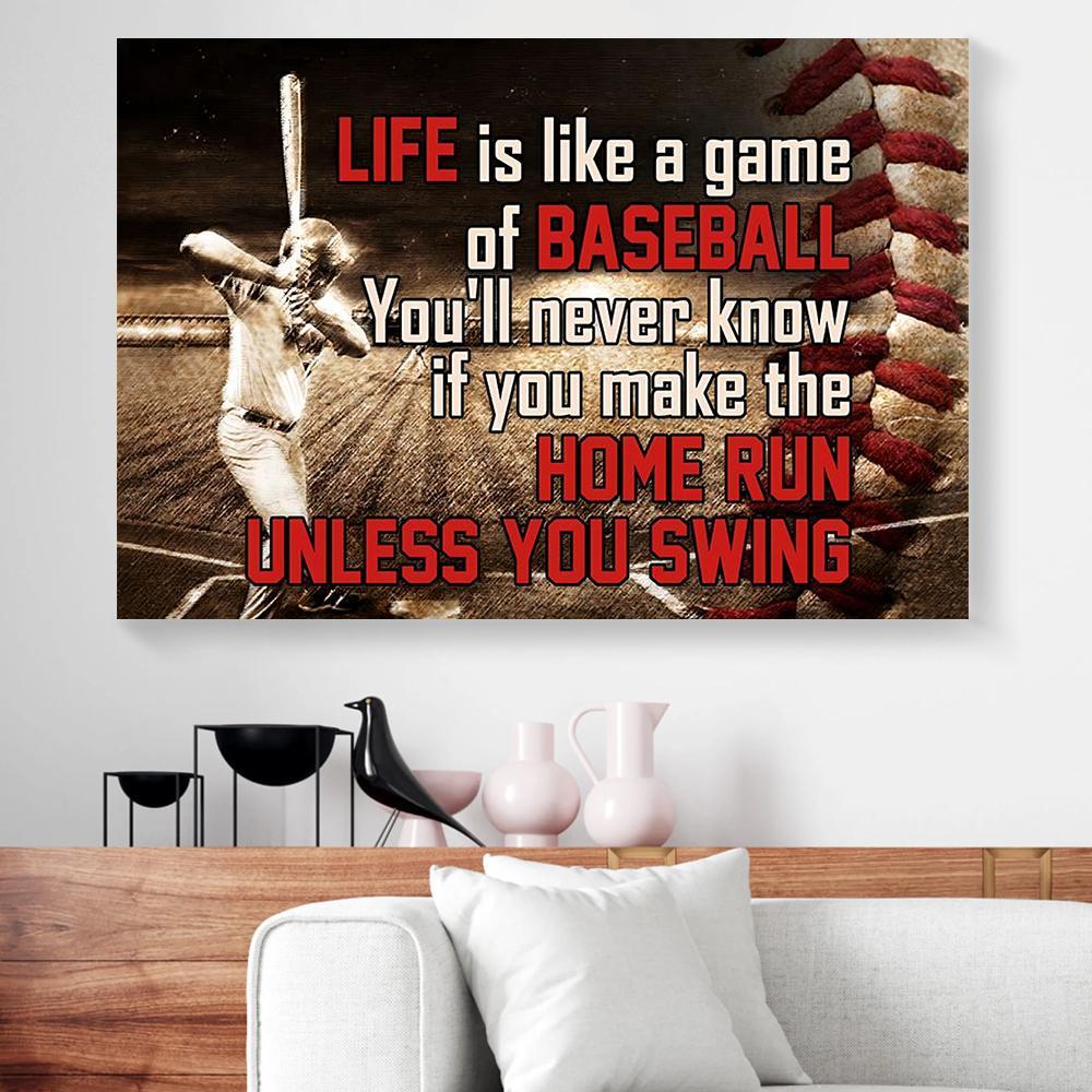baseball canvas prints wall art decor 1404