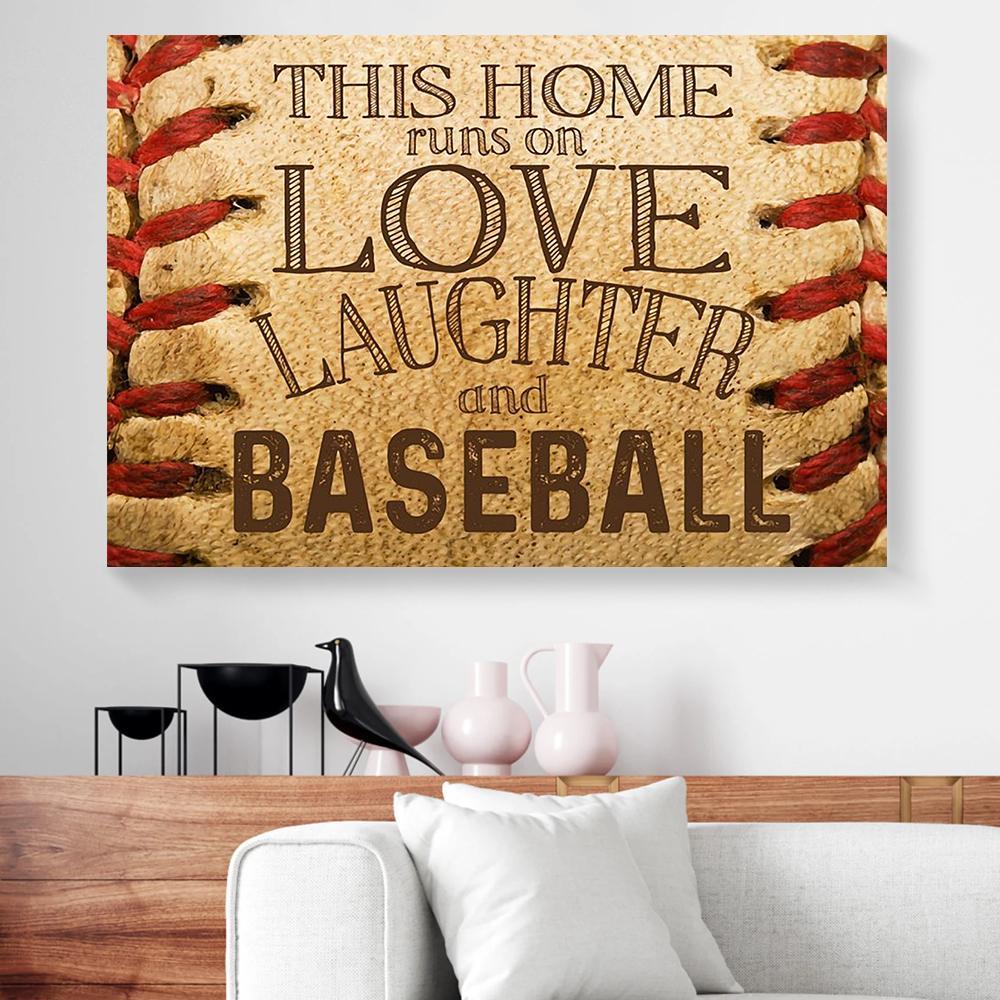 baseball family canvas prints wall art decor 8075