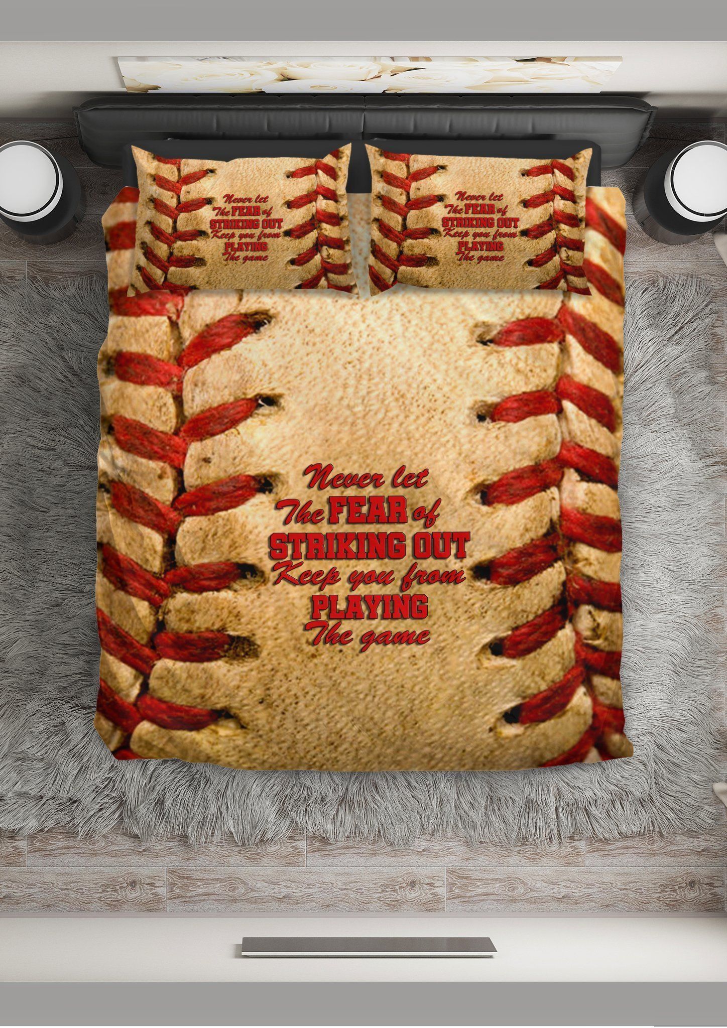 Baseball Fear Of Striking Out Bedding Set Bedroom Decor baseball fear of striking out bedding set bedroom decor 6092
