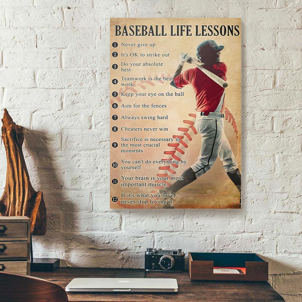 Baseball Life Lessons Canvas Prints - Wall Art Decor baseball life lessons canvas prints wall art decor 4204