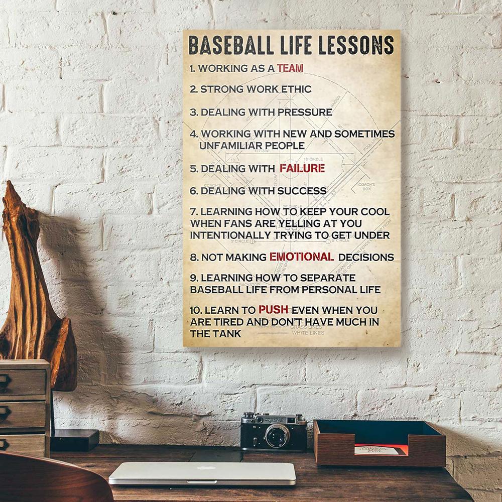 baseball life lessons canvas prints wall art decor 5342