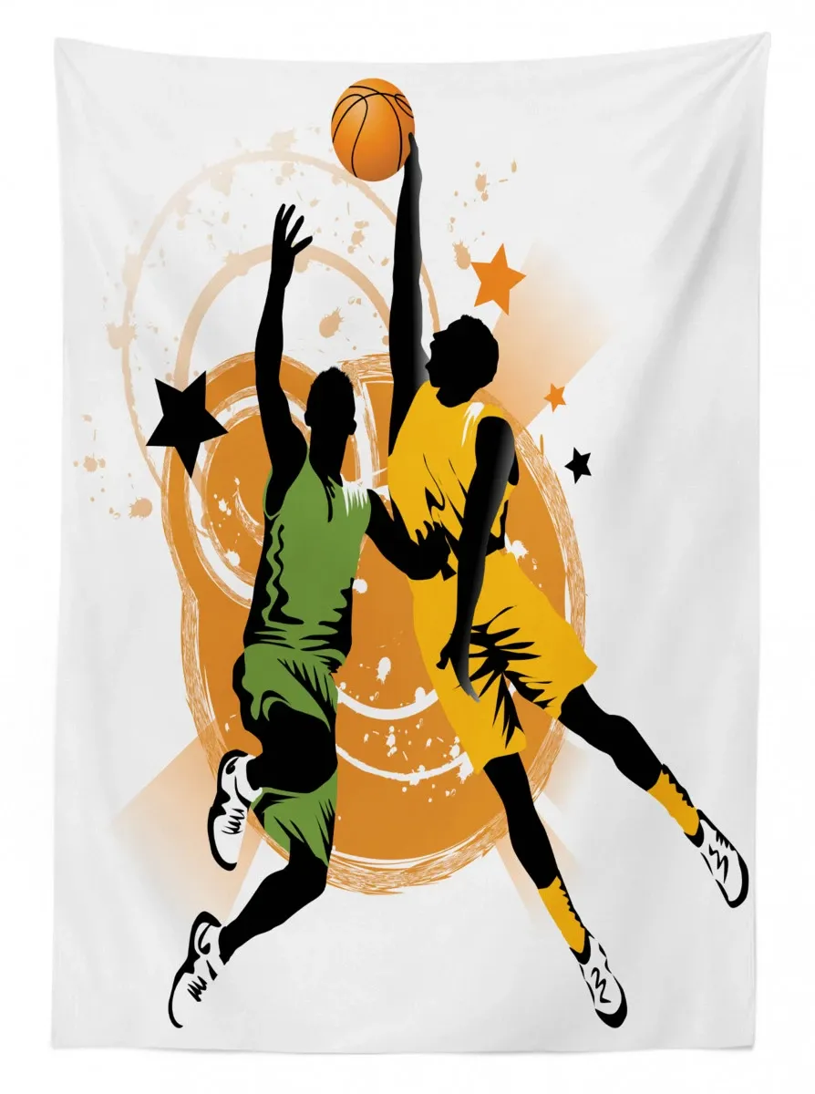 basketball players art 3d printed tablecloth table decor 4290