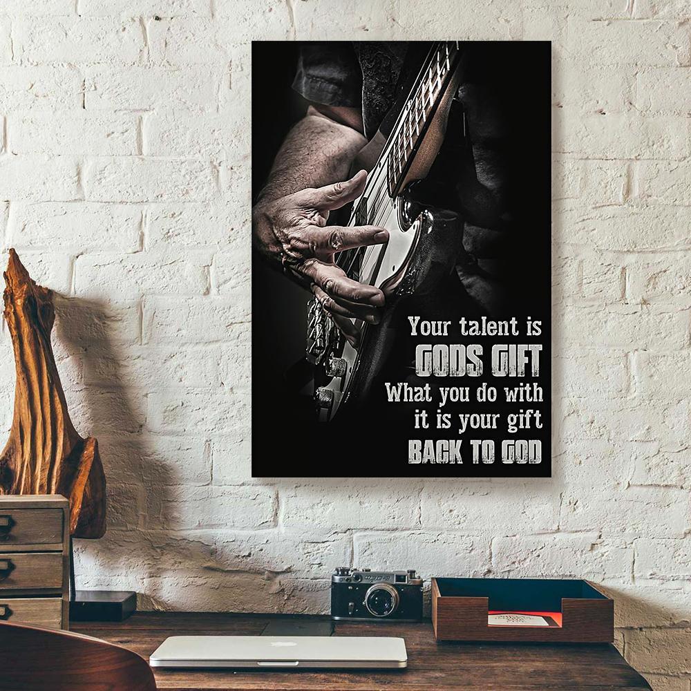 bass guitar canvas prints wall art decor 7892