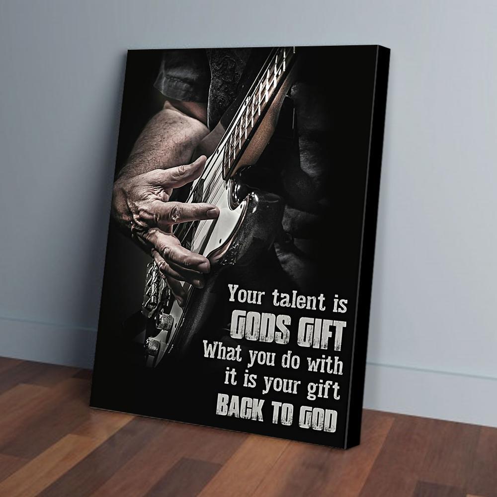 bass guitar canvas prints wall art decor 7909