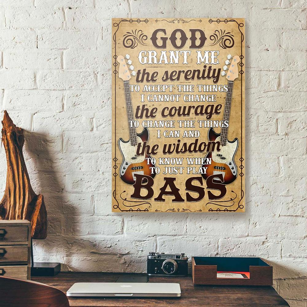 bass guitar canvas prints wall art decor 8824
