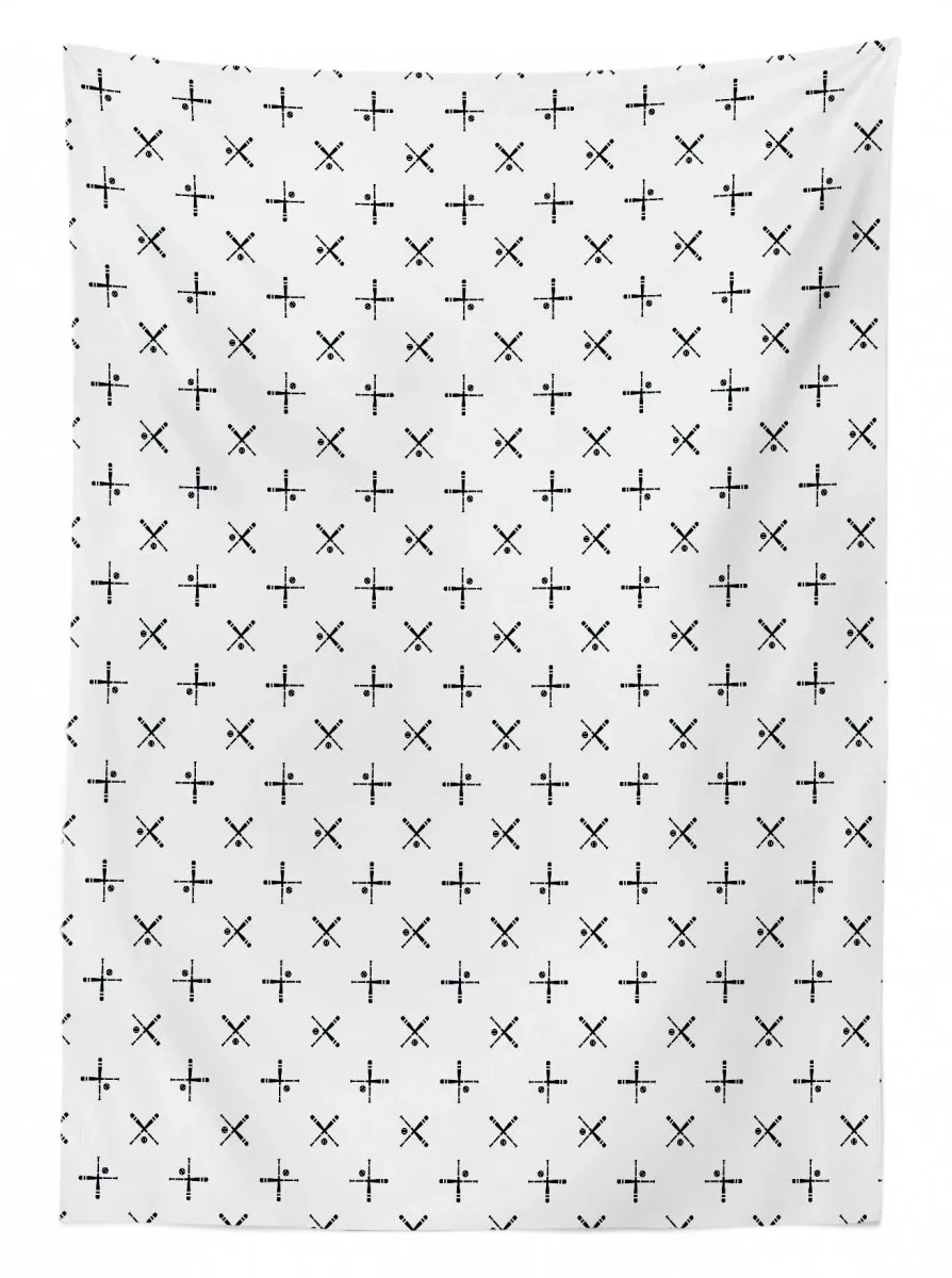 bats and balls simplistic 3d printed tablecloth table decor 8291