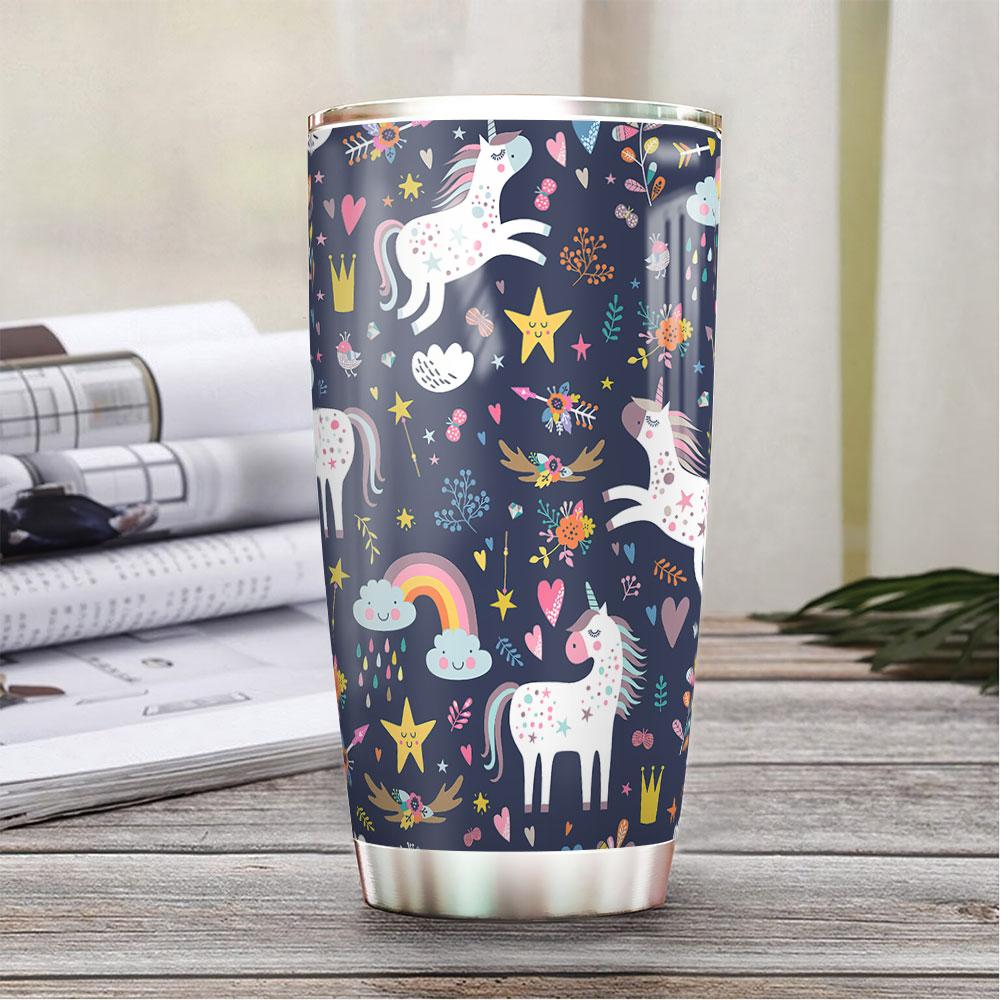 be a unicorn in a field of horses gift for kids gift for unicorn lover sparkle horn unicorn gift for woman stainless steel tumbler 7067