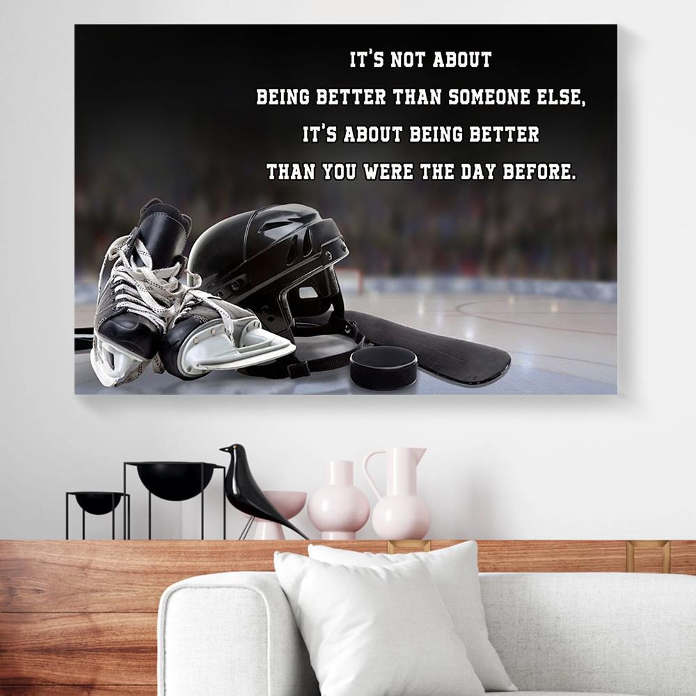 be better hockey canvas prints wall art decor 2152