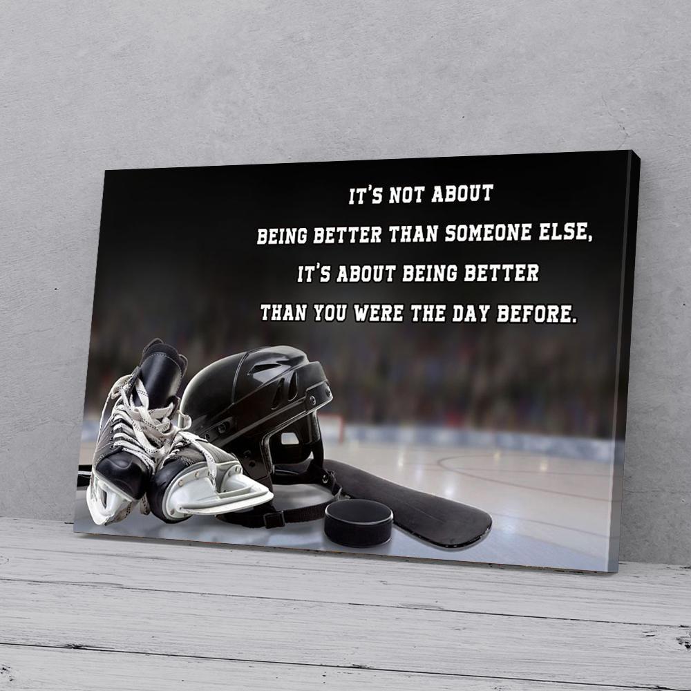 be better hockey canvas prints wall art decor 4784