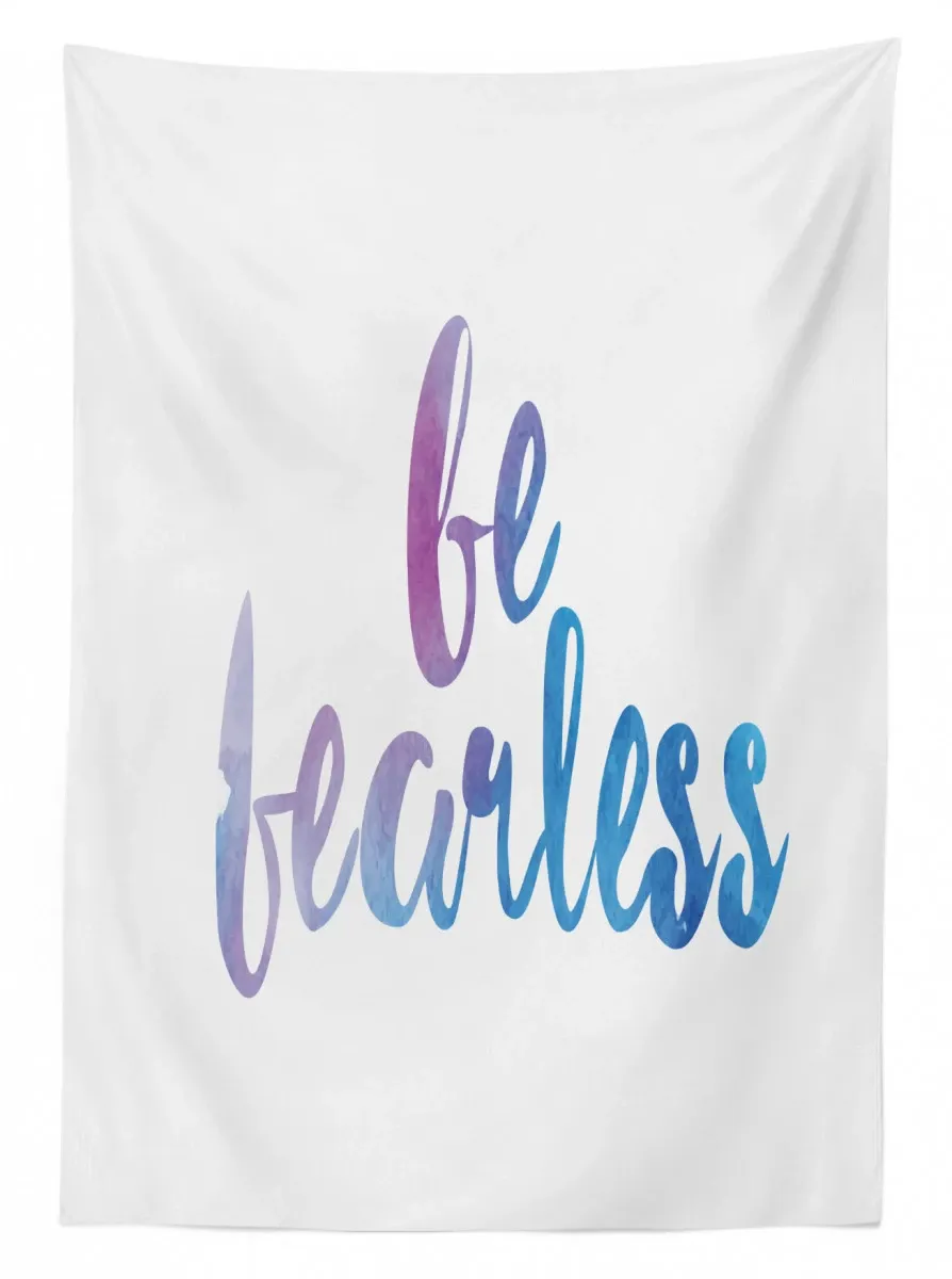 Be Fearless Watercolors 3D Printed Tablecloth Table Decor be fearless watercolors 3d printed tablecloth table decor 6074