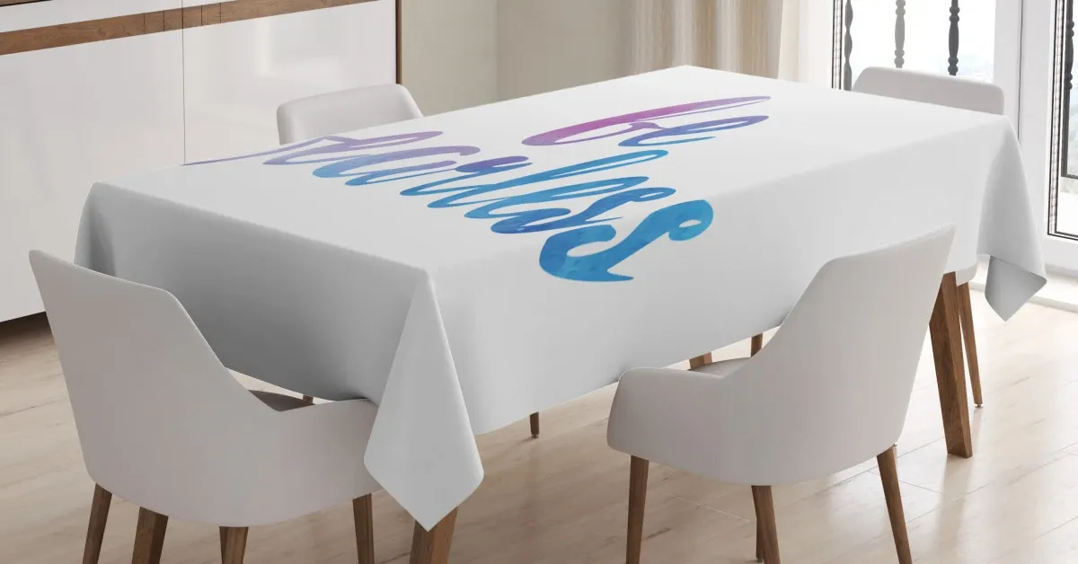 Be Fearless Watercolors 3D Printed Tablecloth Table Decor be fearless watercolors 3d printed tablecloth table decor 8502