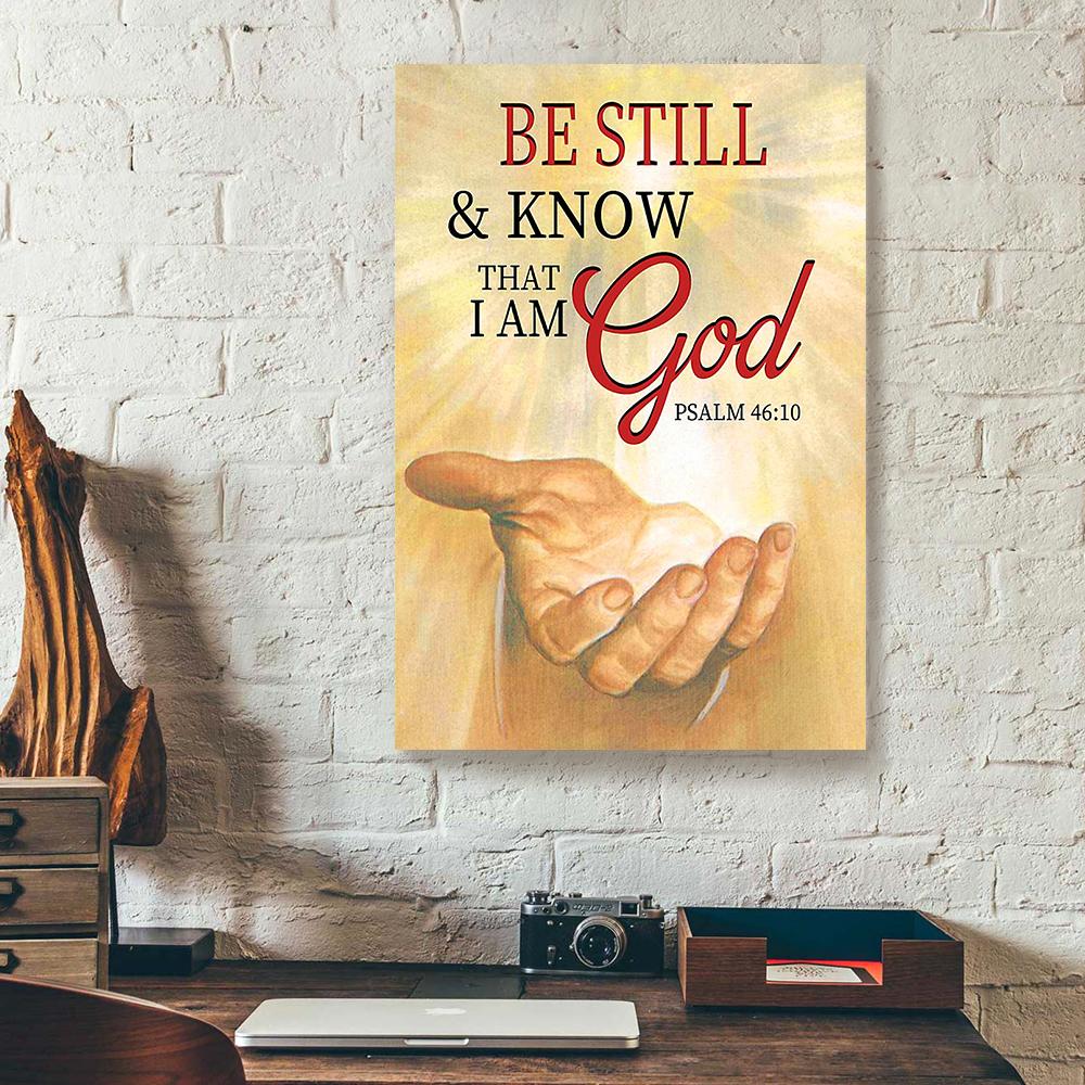 be still and know that i am god golden canvas prints wall art decor 3157