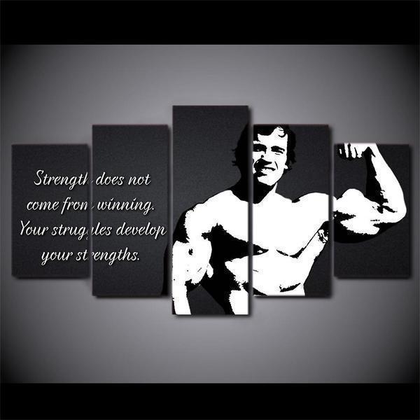 be strong quote abstract 5 panel canvas art wall decor 1499