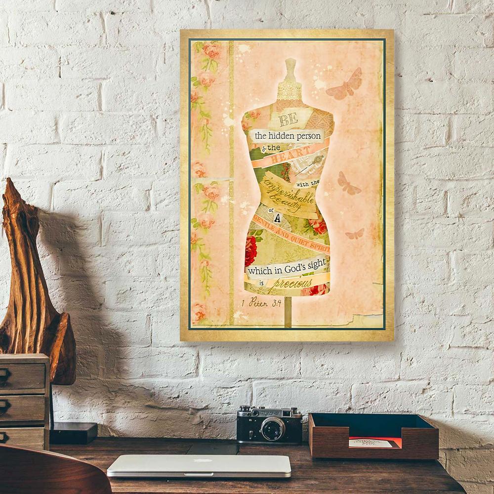 be the hidden person and the heart art body sewing canvas prints wall art decor 2196