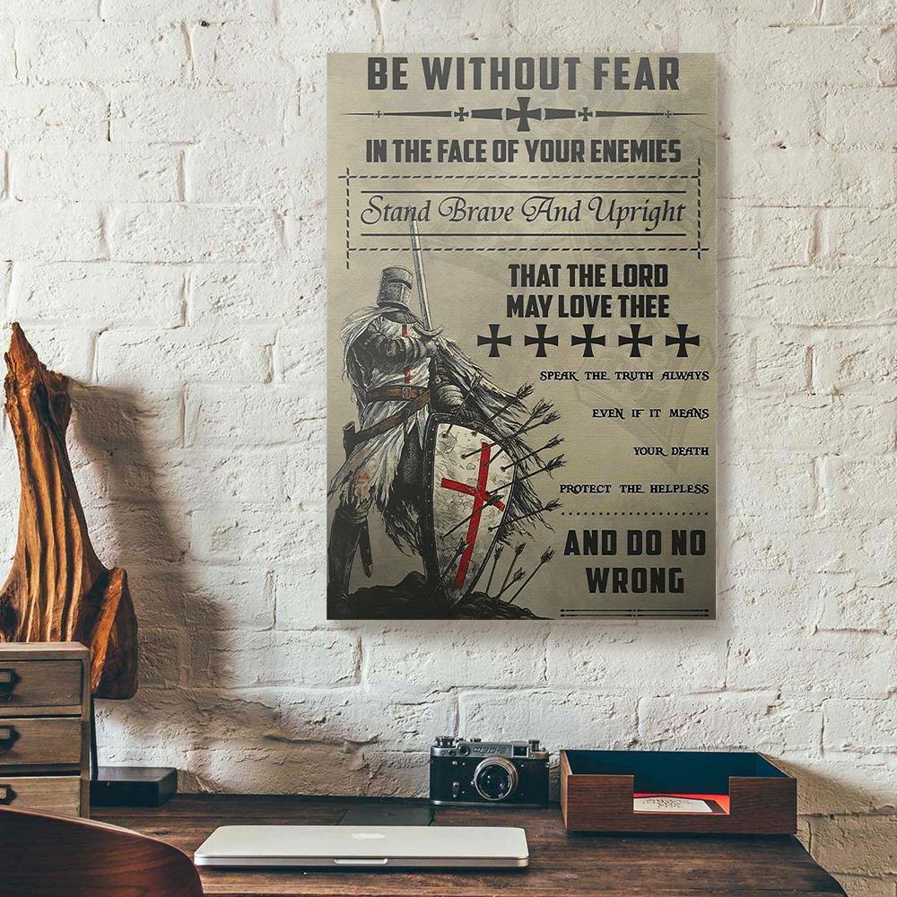 be without fear in the face of your enemies veteran canvas prints wall art decor 8373