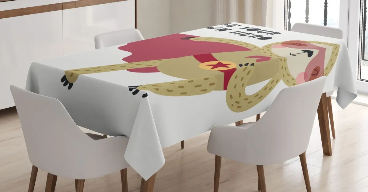 be your own hero motto 3d printed tablecloth table decor 5459